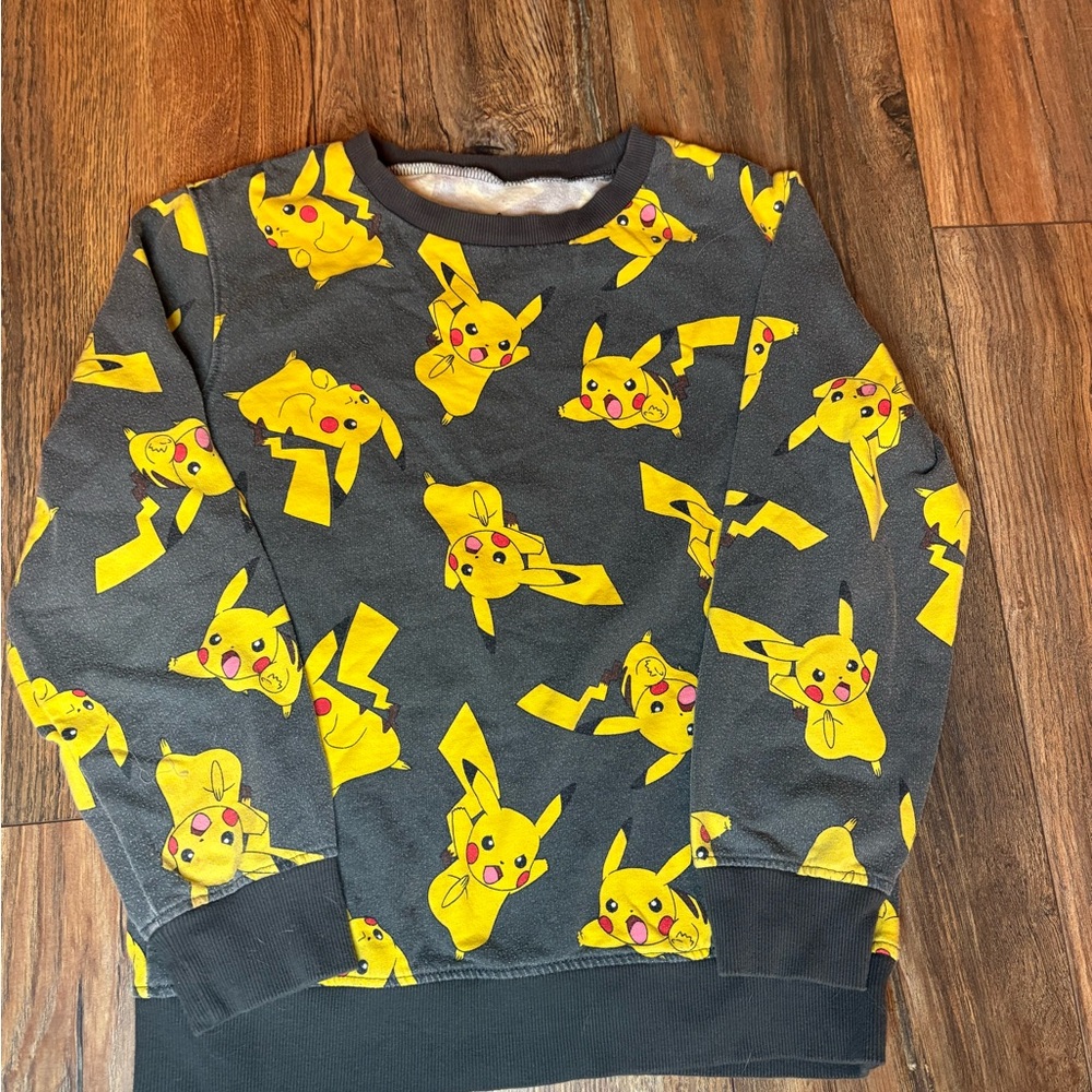 Gray and Yellow Pikachu Sweatshirt